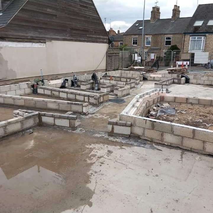 Stone barn conversion with slate paving